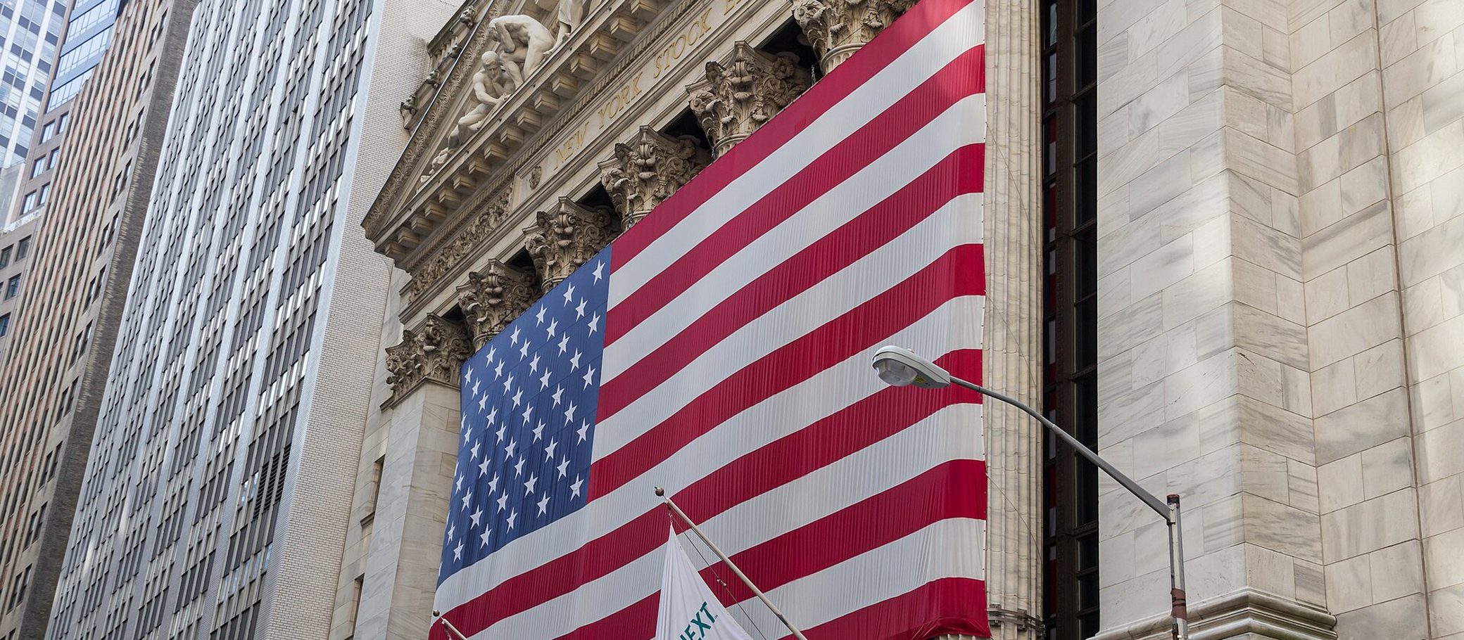 Wall Street in New York City, the financial district where brokerage margin accounts are held