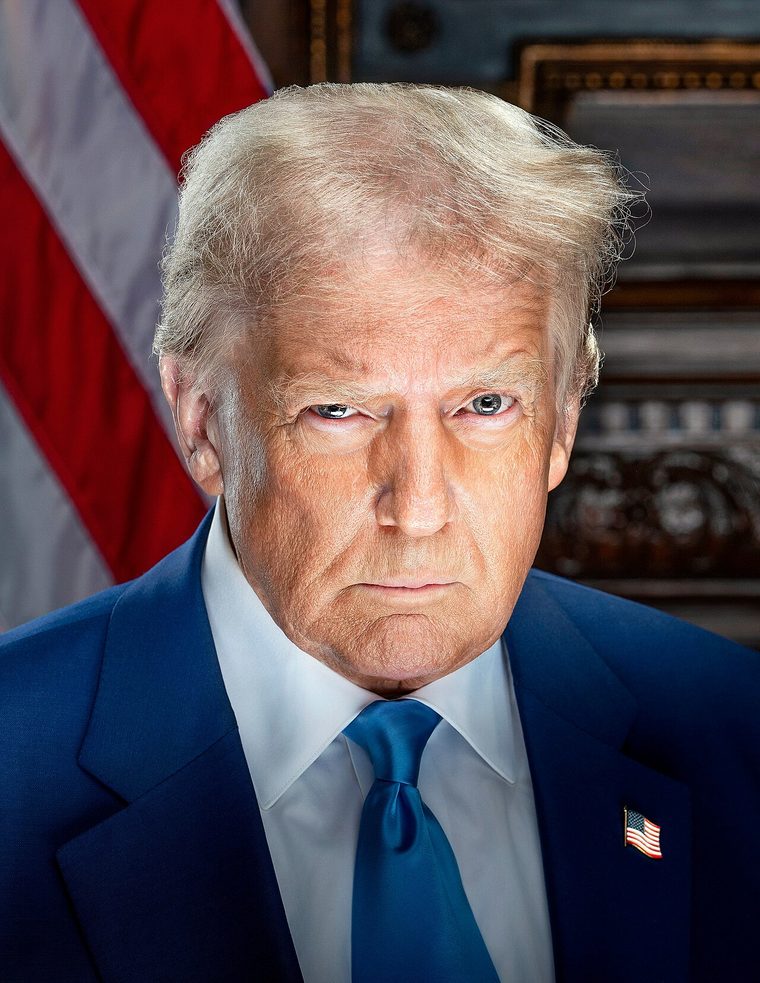 Official White House portrait of President Donald J. Trump, January 2025